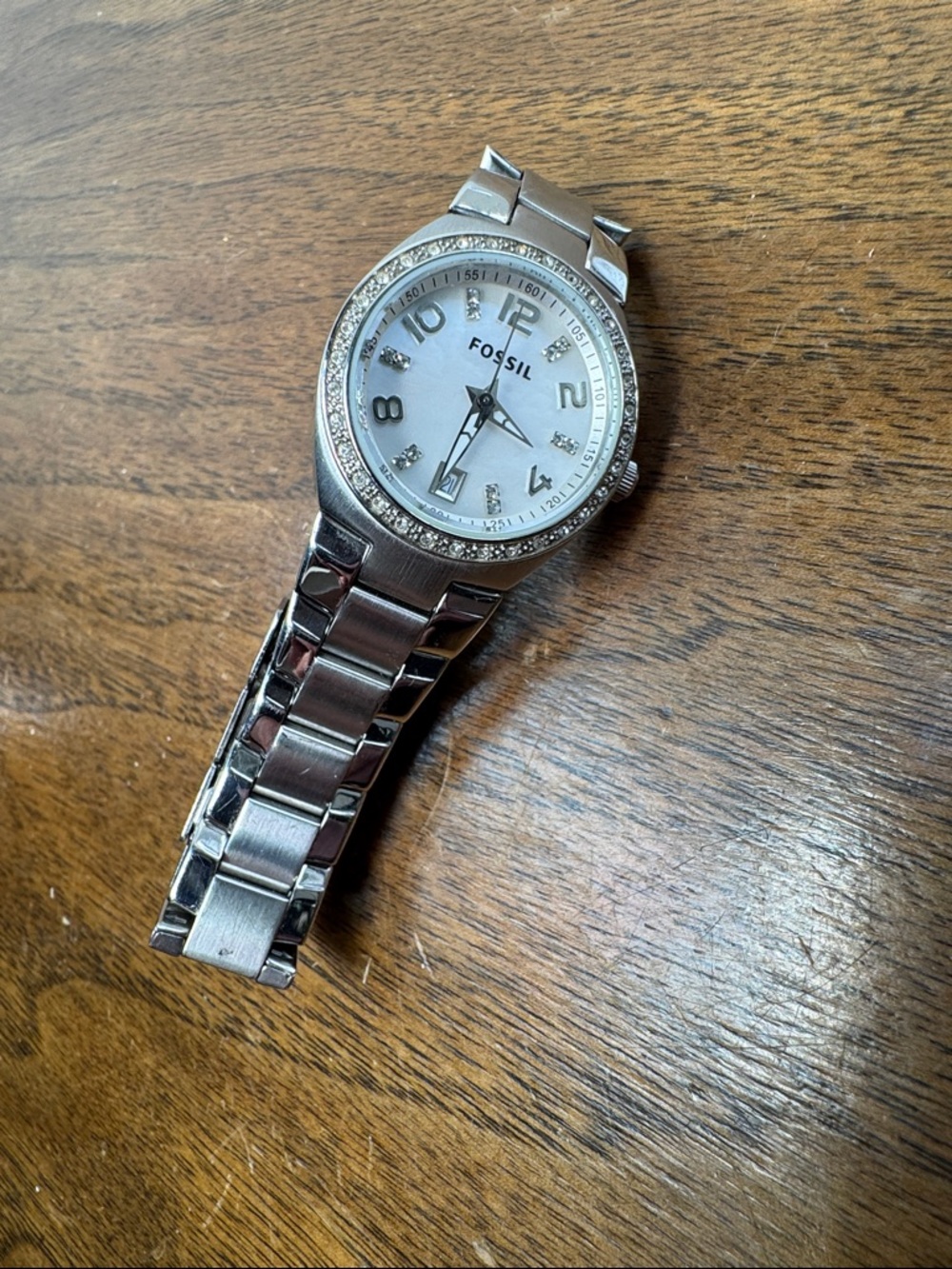 Fossil Silver-tone Crystal Bezel Women's Watch - Needs Battery